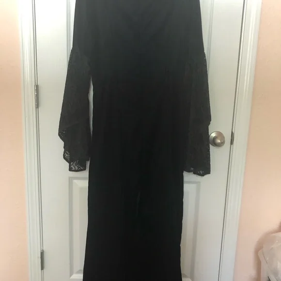 Vintage Lip Service Gothic Black and Red Dress - Picture 8 of 8